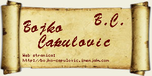 Bojko Capulović vizit kartica